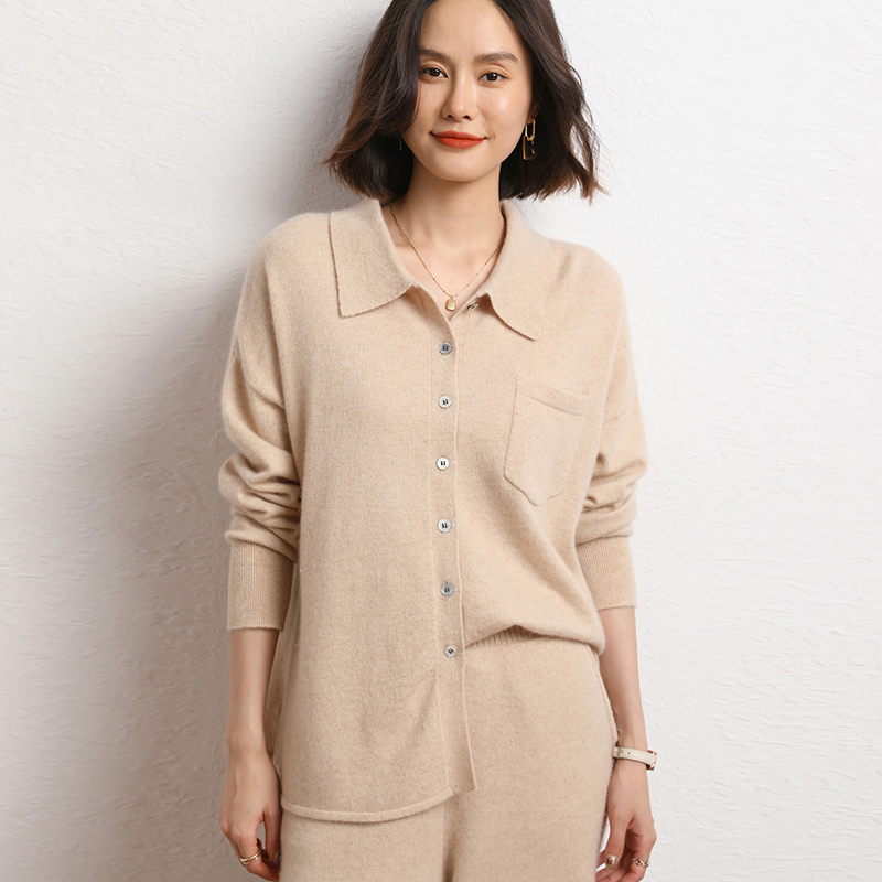 Jesienny damski kardigan 100%  – Wool Coat Peacoat recenzja i cena