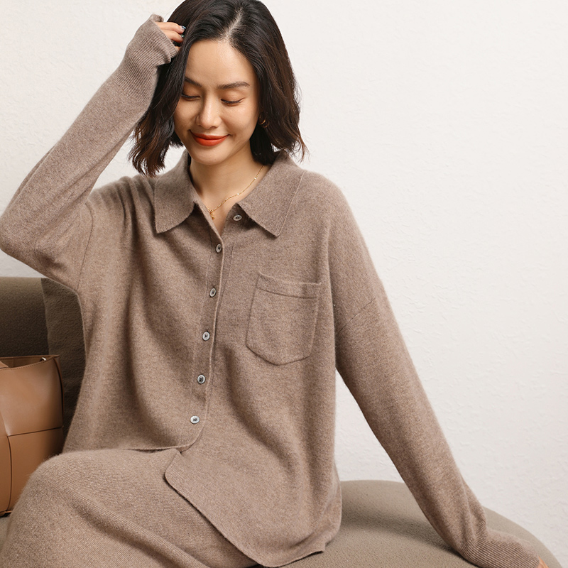 Jesienny damski kardigan 100%  – Wool Coat Peacoat recenzja i cena