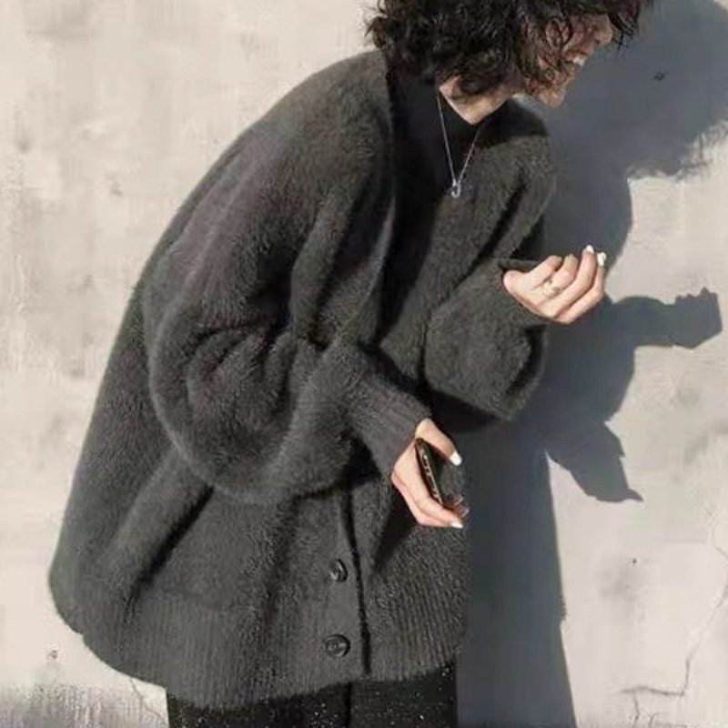 Sweter z imitacji futra norek, – Wool Coat Peacoat recenzja i cena