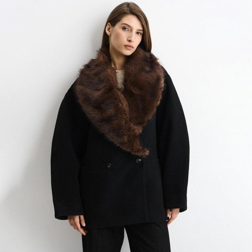 Damski płaszcz wełniany oversi – Wool Coat Peacoat recenzja i cena
